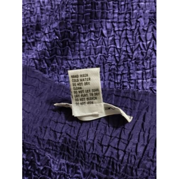 Vintage 90s Y2K Rafael Womens Purple Crinkle Blouse Size Large Purple - Picture 3 of 4